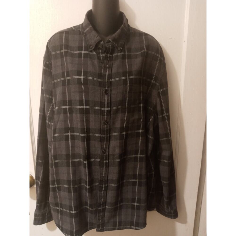 Express Men Modern Fit Plaid Long Sleeve Shirt Purple Size XL 17-17.5 Cotton